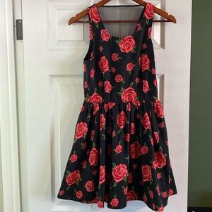 Forever 21 - Size Small - Rose Print Mesh Back Dress